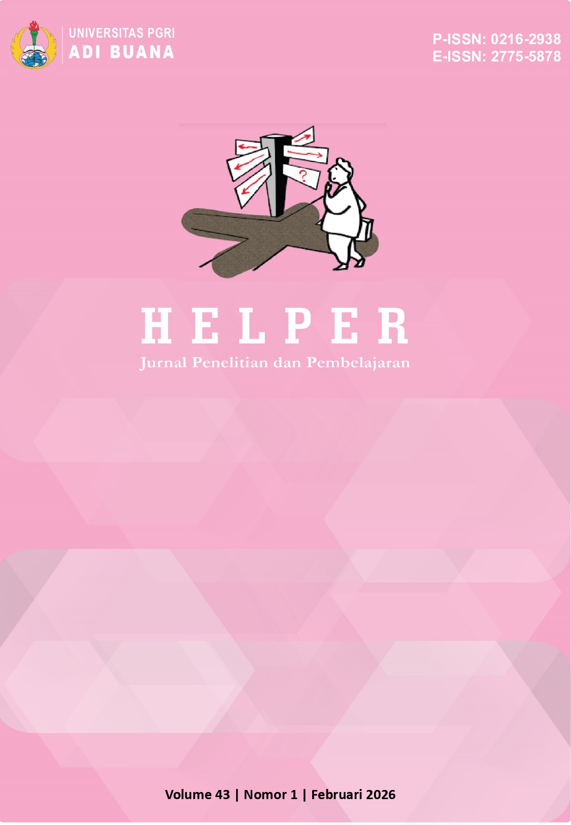 					View Vol. 43 No. 1 (2026): HELPER: Jurnal Penelitian dan Pembelajaran
				