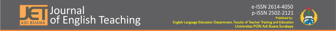 JET (JOURNAL OF ENGLISH TEACHING) ADI BUANA)