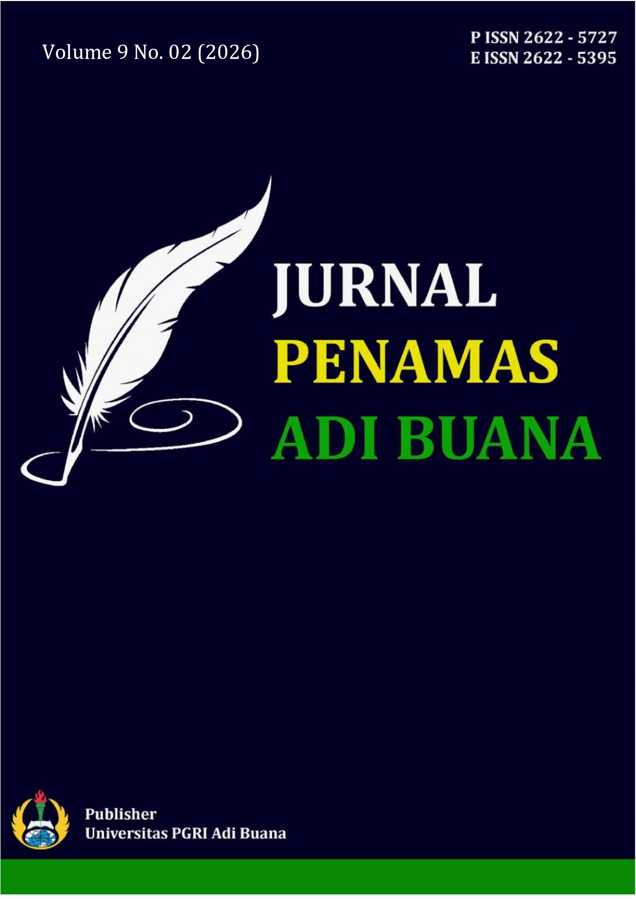 					View Vol. 9 No. 02 (2026): Jurnal Penamas Adi Buana
				