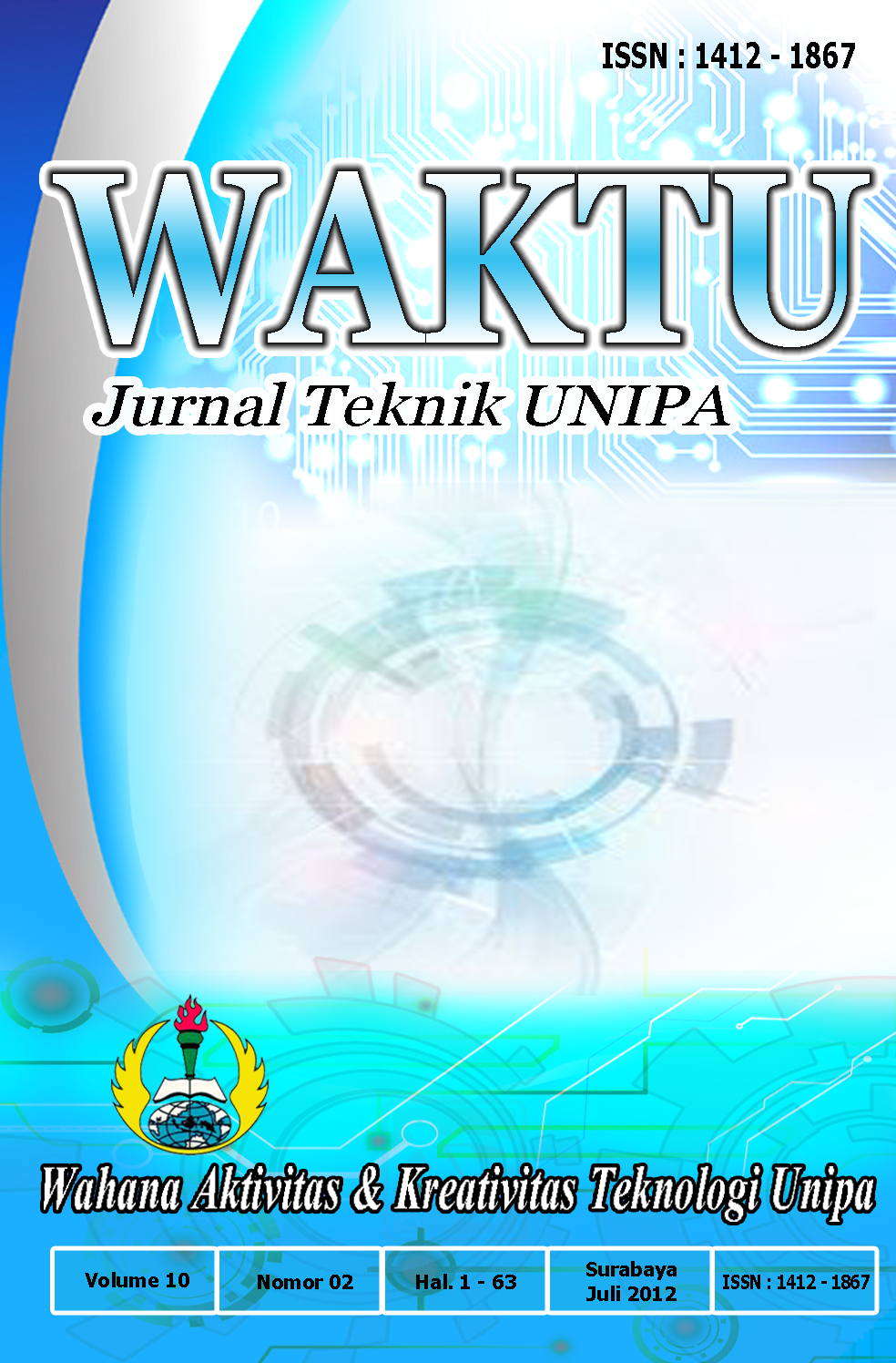 					View Vol. 10 No. 2 (2012): Waktu: Jurnal Teknik UNIPA
				